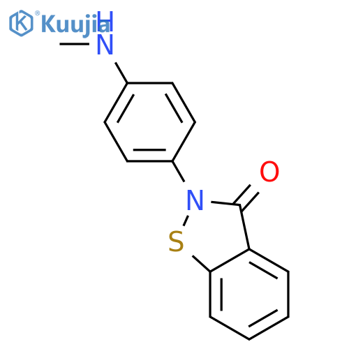 1,2-Benzisothiazol-3(2H)-one, 2-[4-(methylamino)phenyl]- structure