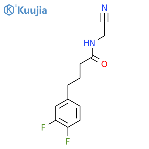 N-(cyanomethyl)-4-(3,4-difluorophenyl)butanamide structure