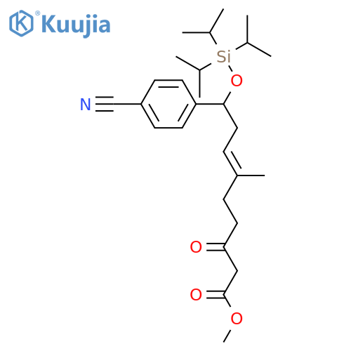 6-Nonenoic acid, 9-(4-cyanophenyl)-6-methyl-3-oxo-9-[[tris(1-methylethyl)silyl]oxy]-, methyl ester, (6Z)- structure