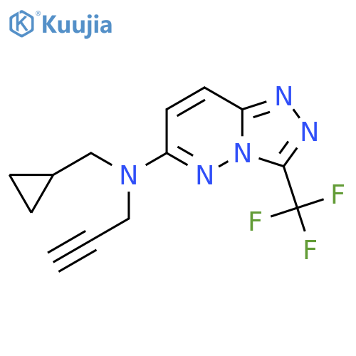 N-(cyclopropylmethyl)-N-(prop-2-yn-1-yl)-3-(trifluoromethyl)-[1,2,4]triazolo[4,3-b]pyridazin-6-amine structure
