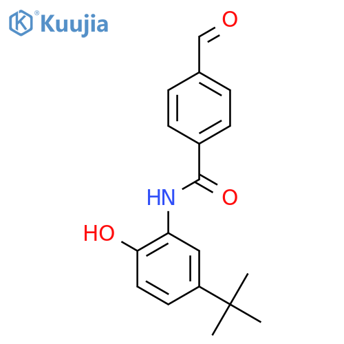 N-(5-Tert-butyl-2-hydroxyphenyl)-4-formylbenzamide structure