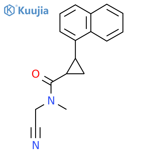 N-(cyanomethyl)-N-methyl-2-(naphthalen-1-yl)cyclopropane-1-carboxamide structure