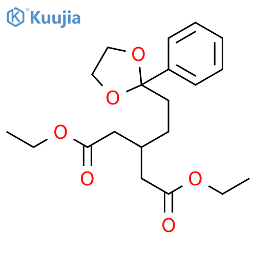 PENTANEDIOIC ACID, 3-[2-(2-PHENYL-1,3-DIOXOLAN-2-YL)ETHYL]-, DIETHYL ESTER structure