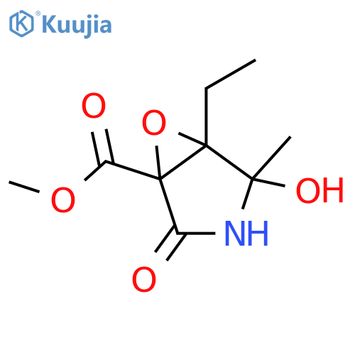 6-Oxa-3-azabicyclo[3.1.0]hexane-1-carboxylicacid, 5-ethyl-4-hydroxy-4-methyl-2-oxo-, methyl ester structure