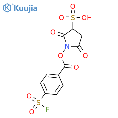 Benzoic acid,4-(fluorosulfonyl)-, 2,5-dioxo-3-sulfo-1-pyrrolidinyl ester structure