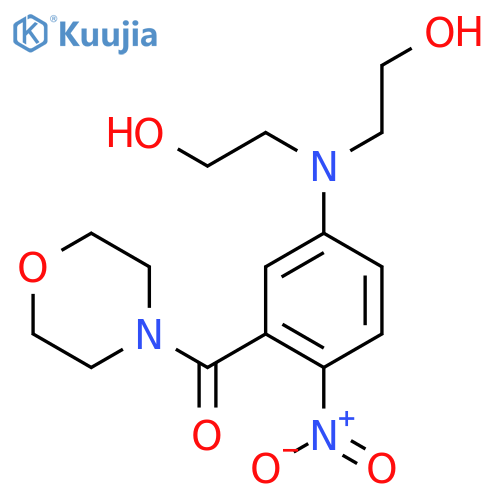 MORPHOLINE, 4-[5-[BIS(2-HYDROXYETHYL)AMINO]-2-NITROBENZOYL]- structure