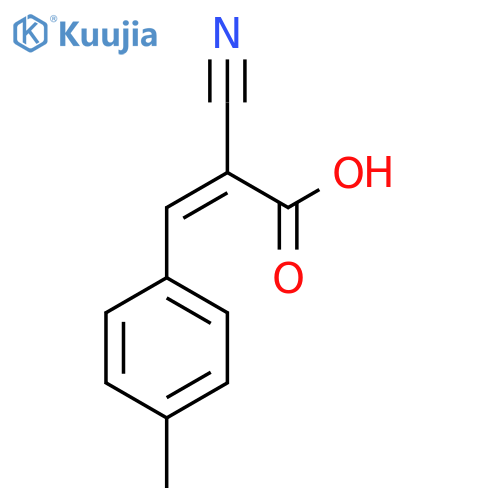 2-cyano-3-(4-methylphenyl)prop-2-enoic acid structure