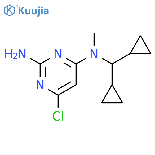 6-chloro-4-N-(dicyclopropylmethyl)-4-N-methylpyrimidine-2,4-diamine structure
