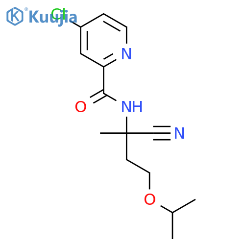 4-chloro-N-1-cyano-1-methyl-3-(propan-2-yloxy)propylpyridine-2-carboxamide structure