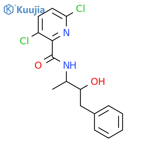 3,6-dichloro-N-(3-hydroxy-4-phenylbutan-2-yl)pyridine-2-carboxamide structure
