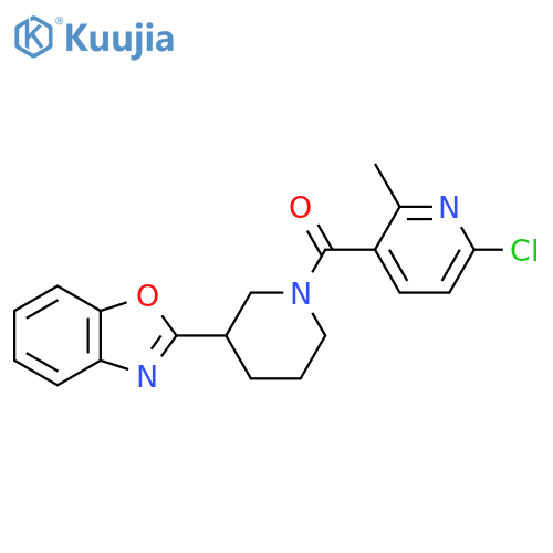 2-[1-(6-Chloro-2-methylpyridine-3-carbonyl)piperidin-3-yl]-1,3-benzoxazole structure