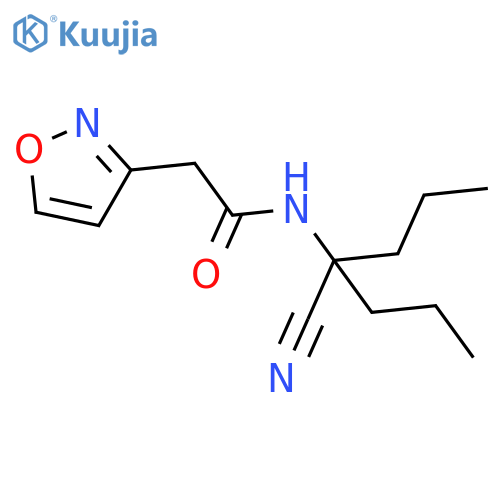 N-(1-cyano-1-propylbutyl)-2-(1,2-oxazol-3-yl)acetamide structure