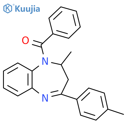 1H-1,5-Benzodiazepine,1-benzoyl-2,3-dihydro-2-methyl-4-(4-methylphenyl)- structure