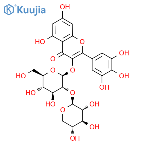 Myricetin 3-O-beta-D-xylopyranosyl(1-2)-beta-D-glucopyranoside structure