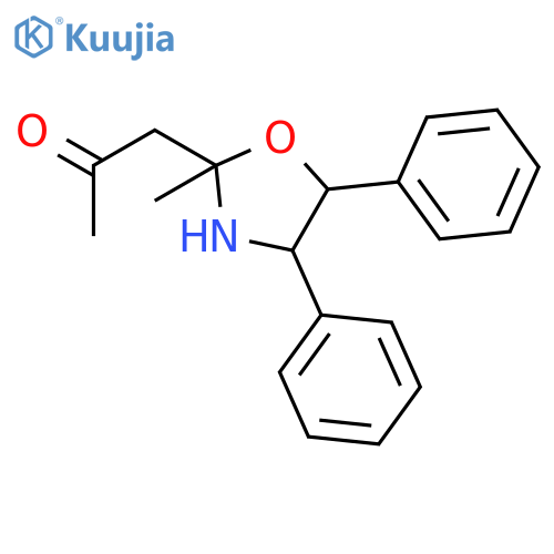 2-Propanone, 1-(2-methyl-4,5-diphenyl-2-oxazolidinyl)- structure