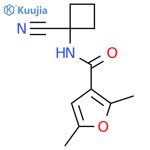 N-(1-cyanocyclobutyl)-2,5-dimethylfuran-3-carboxamide structure