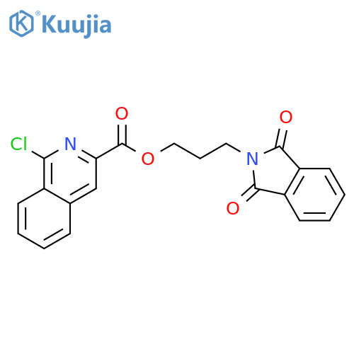 3-(1,3-dioxo-2,3-dihydro-1H-isoindol-2-yl)propyl 1-chloroisoquinoline-3-carboxylate structure