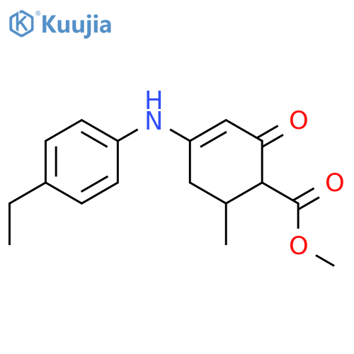 3-Cyclohexene-1-carboxylicacid, 4-[(4-ethylphenyl)amino]-6-methyl-2-oxo-, methyl ester structure