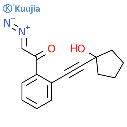 Ethanone, 2-diazo-1-[2-[(1-hydroxycyclopentyl)ethynyl]phenyl]- structure