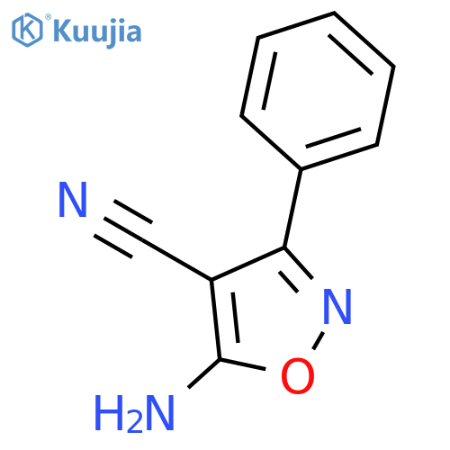 5-amino-3-phenyl-1,2-oxazole-4-carbonitrile structure