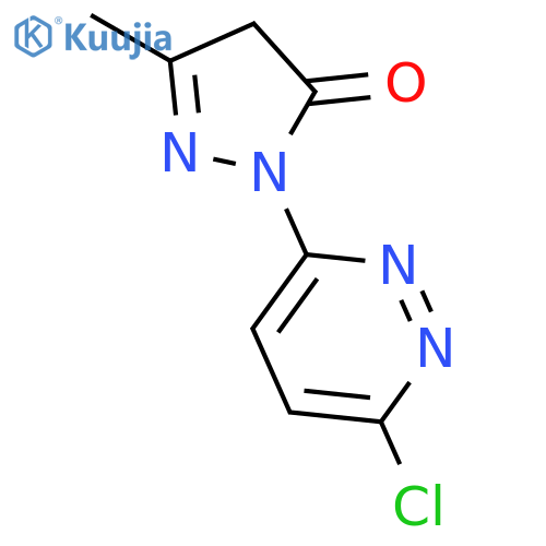 1-(6-chloropyridazin-3-yl)-3-methyl-4,5-dihydro-1H-pyrazol-5-one structure