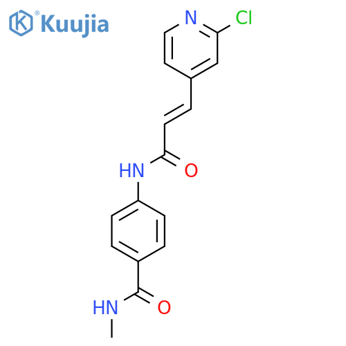 4-[[(E)-3-(2-Chloropyridin-4-yl)prop-2-enoyl]amino]-N-methylbenzamide structure