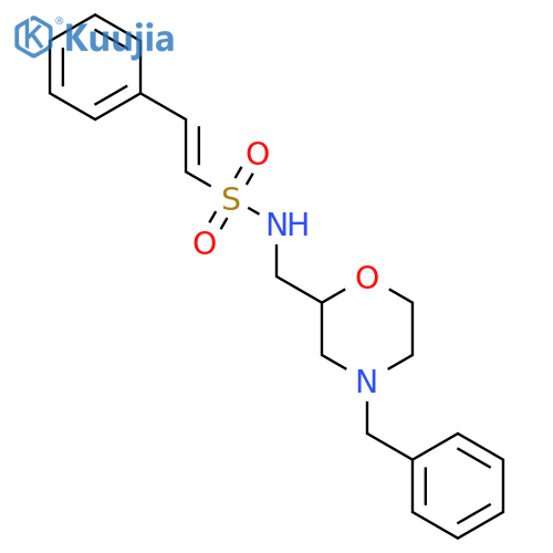 N-(4-benzylmorpholin-2-yl)methyl-2-phenylethene-1-sulfonamide structure
