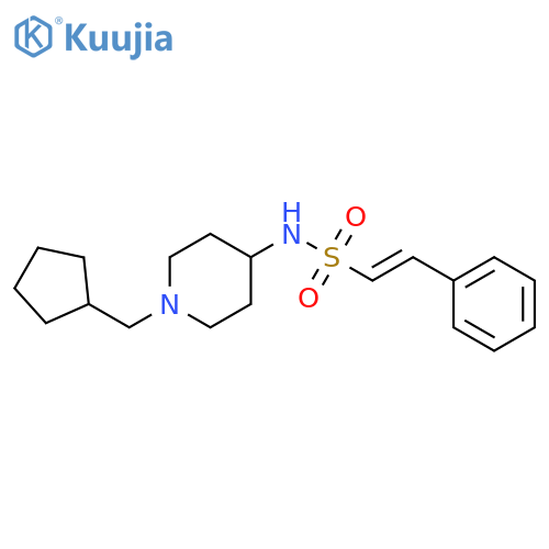 (E)-N-[1-(Cyclopentylmethyl)piperidin-4-yl]-2-phenylethenesulfonamide structure