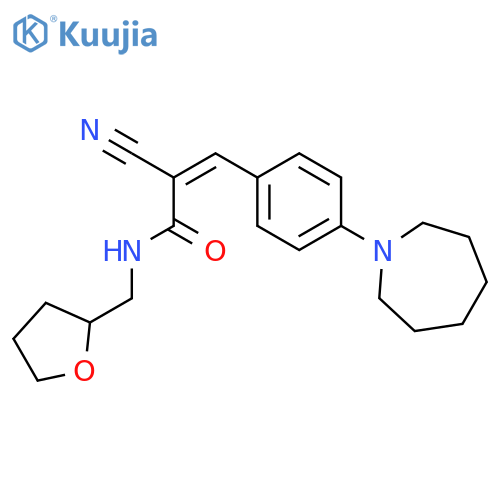 3-[4-(azepan-1-yl)phenyl]-2-cyano-N-[(oxolan-2-yl)methyl]prop-2-enamide structure
