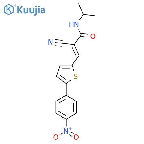 2-cyano-3-[5-(4-nitrophenyl)thiophen-2-yl]-N-(propan-2-yl)prop-2-enamide structure