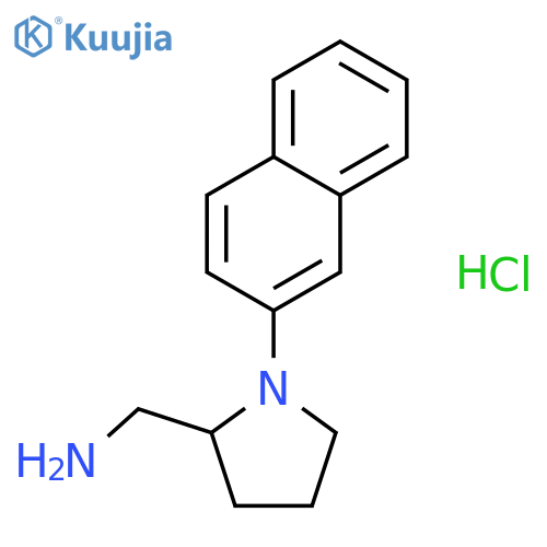 2-Pyrrolidinemethanamine,1-(2-naphthalenyl)-, hydrochloride (1:1) structure