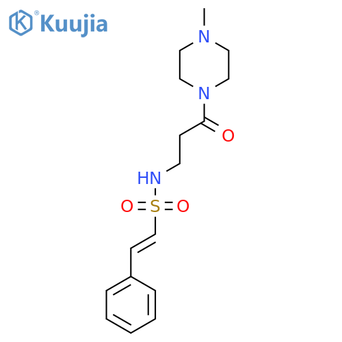 (E)-N-[3-(4-Methylpiperazin-1-yl)-3-oxopropyl]-2-phenylethenesulfonamide structure