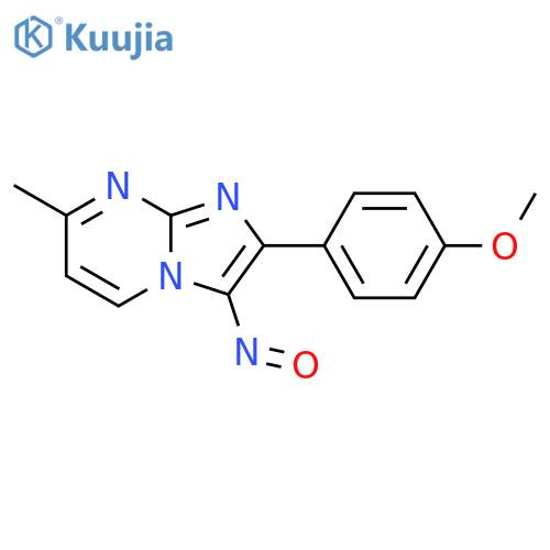 Imidazo[1,2-a]pyrimidine, 2-(4-methoxyphenyl)-7-methyl-3-nitroso- structure