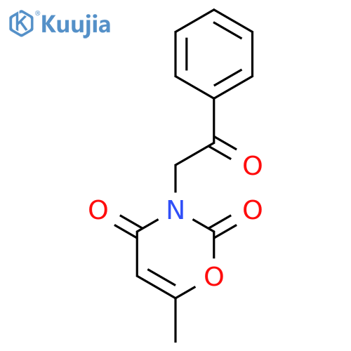 2H-1,3-Oxazine-2,4(3H)-dione, 6-methyl-3-(2-oxo-2-phenylethyl)- structure