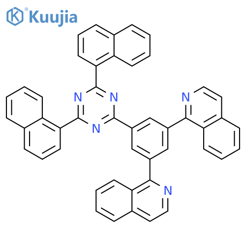 Isoquinoline, 1,1'-[5-(4,6-di-1-naphthalenyl-1,3,5-triazin-2-yl)-1,3-phenylene]bis- structure