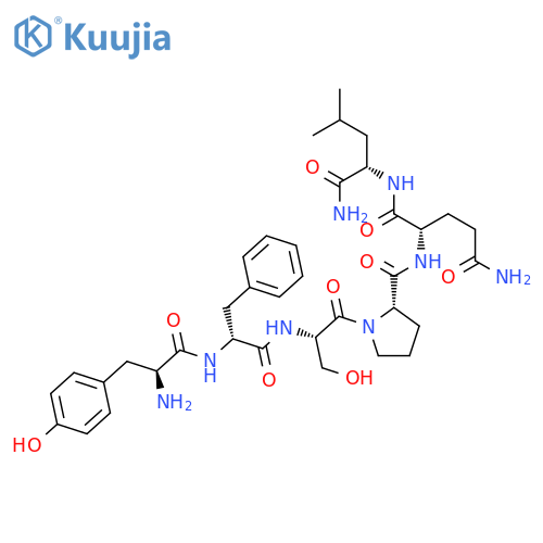 L-Leucinamide, L-tyrosyl-D-phenylalanyl-L-seryl-L-prolyl-L-glutaminyl- structure
