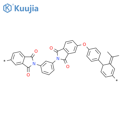 Poly[(1,3-dihydro-1,3-dioxo-2H-isoindole-5,2-diyl)-1,3-phenylene(1,3-dihydro-1,3-dioxo-2H-isoindole-2,5-diyl)oxy-1,4-phenylene(1-methylethylidene)-1,4-phenylene] structure