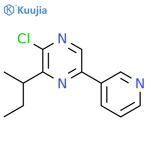 Pyrazine, 2-chloro-3-(1-methylpropyl)-5-(3-pyridinyl)-, (±)- structure