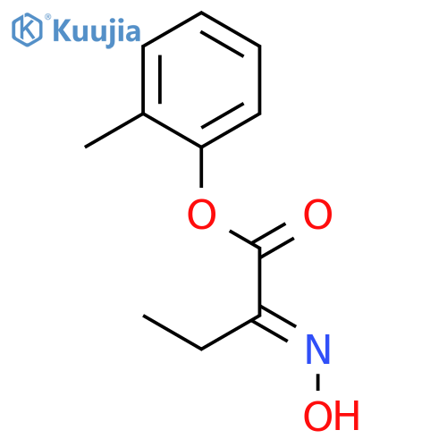 Butanoic acid, 2-(hydroxyimino)-, methylphenyl ester structure