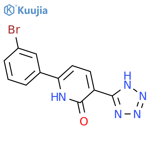 2(1H)-Pyridinone, 6-(3-bromophenyl)-3-(1H-tetrazol-5-yl)- structure