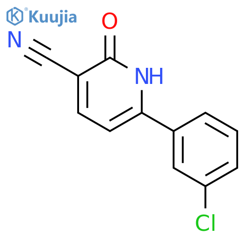 6-(3-chlorophenyl)-2-oxo-1,2-dihydropyridine-3-carbonitrile structure