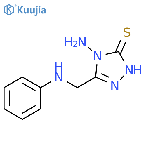 3H-1,2,4-Triazole-3-thione, 4-amino-2,4-dihydro-5-[(phenylamino)methyl]- structure