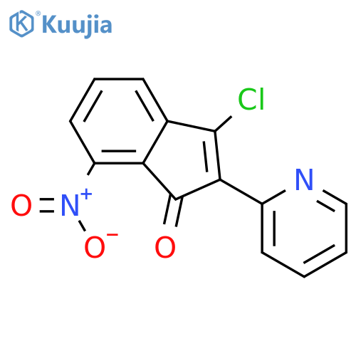 1H-Inden-1-one, 3-chloro-7-nitro-2-(2-pyridinyl)- structure
