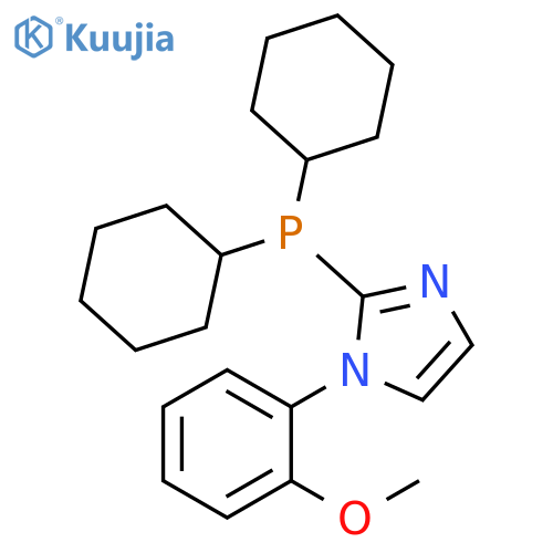 2-(Dicyclohexylphosphino)-1-(2-methoxyphenyl)-1H-Imidazole structure
