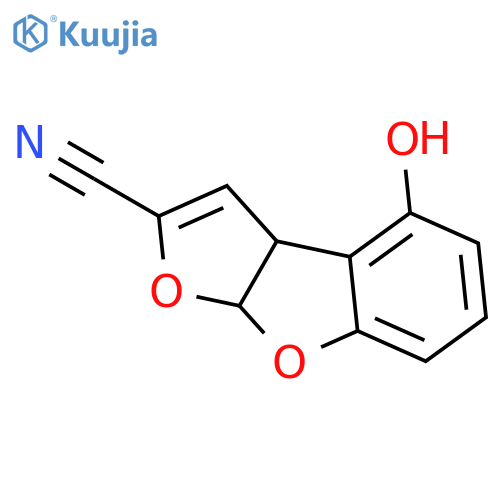 Furo[2,3-b]benzofuran-2-carbonitrile, 3a,8a-dihydro-4-hydroxy- structure