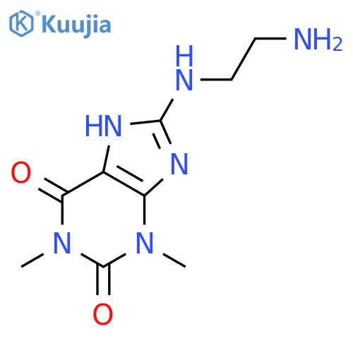 1H-Purine-2,6-dione,8-[(2-aminoethyl)amino]-3,9-dihydro-1,3-dimethyl- structure