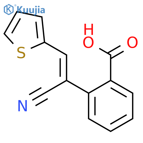 Benzoic acid, 2-[1-cyano-2-(2-thienyl)ethenyl]- structure