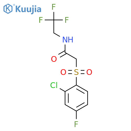 Acetamide, 2-[(2-chloro-4-fluorophenyl)sulfonyl]-N-(2,2,2-trifluoroethyl)- structure