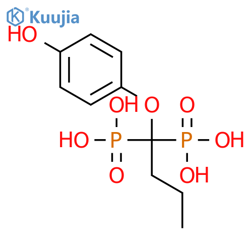 Phosphonic acid, [1-(4-hydroxyphenoxy)butylidene]bis- structure