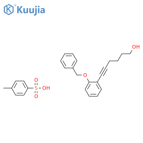 5-Hexyn-1-ol, 6-[2-(phenylmethoxy)phenyl]-, 4-methylbenzenesulfonate structure